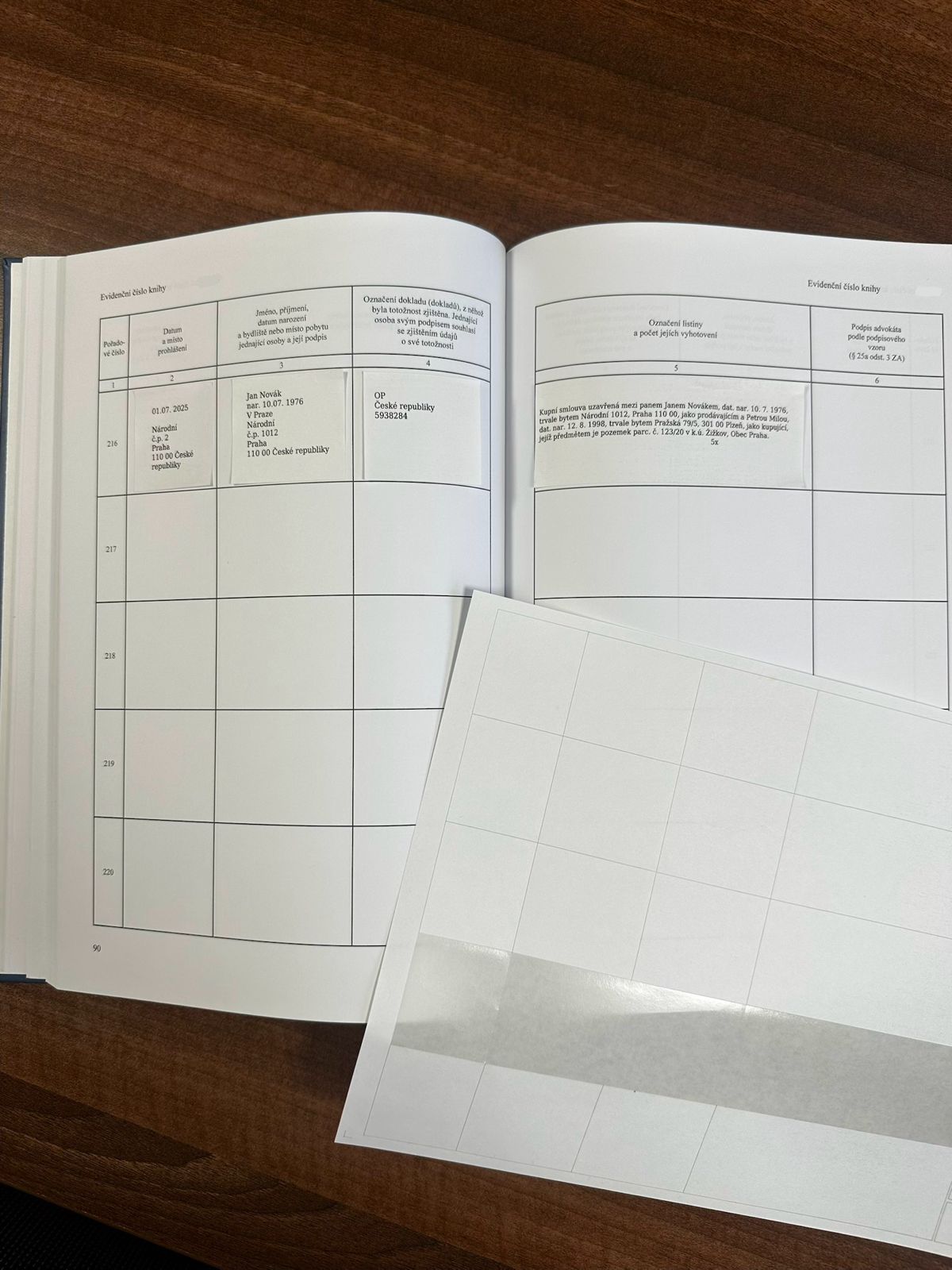 Štítky do knihy - pohled 1